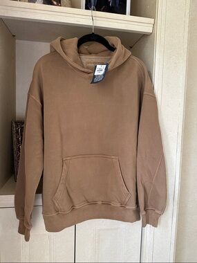 Abercrombie & Fitch Brown Hooded Pullover Sweatshirt
